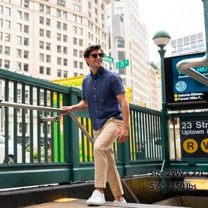 Peter Manning Khaki Chino Pants Mens 29x27 Short Inseam NWT